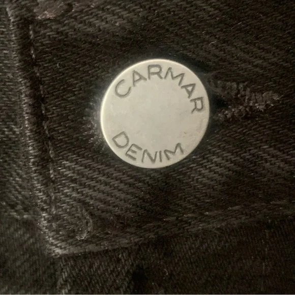 NWT CARMAR Emelia High Rise Black Straight Leg Crop Distressed Jeans Size 30 - Picture 10 of 13
